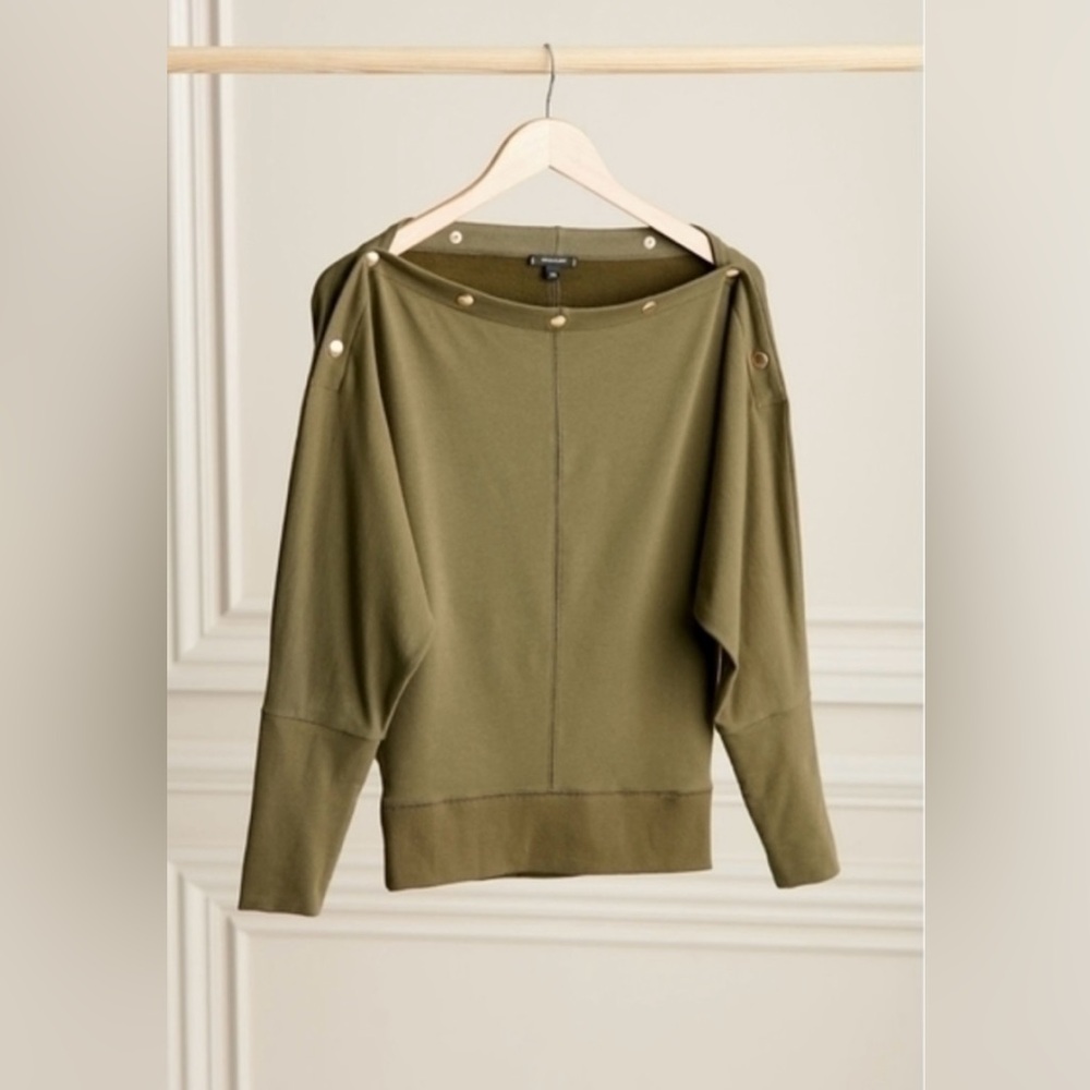 Stella & Dot The Weekend Slouchy Top in Olive, S